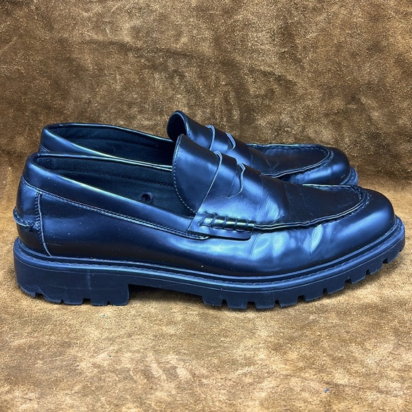 H&M Black Leather Loafers - Picture 3 of 8